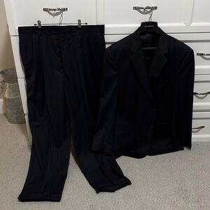 Jos. A. Bank Navy Blue Pinstripe Suit